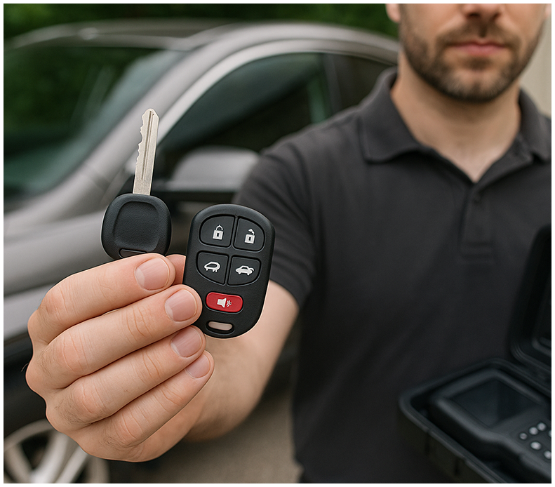 Auto locksmith in Kirkland programming new car key without original