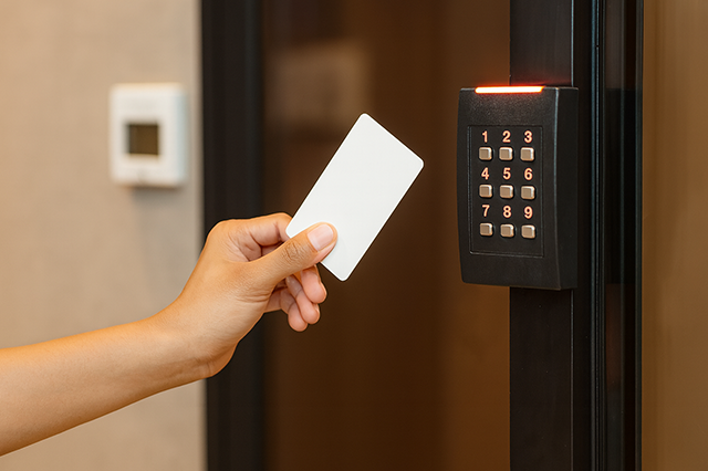 Mobile locksmith van with advanced tools for quick access control installation and repair