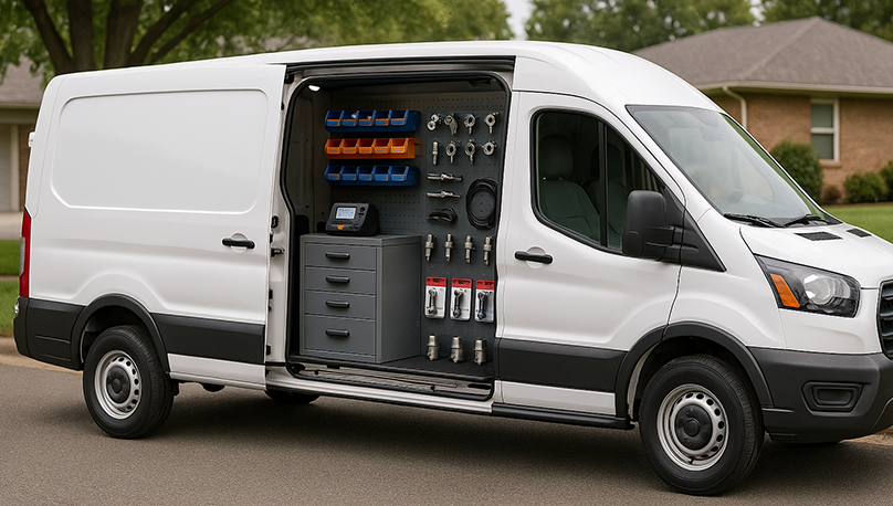 Locksmith van with ignition parts in Kirkland