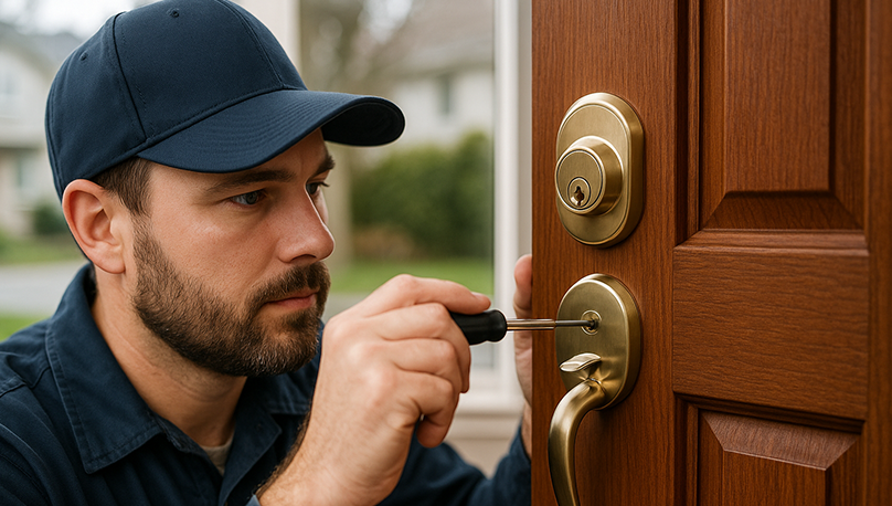 Local locksmith in Kirkland explaining clear pricing to customer
