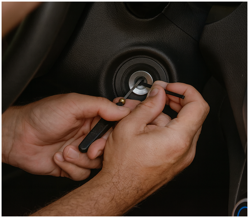 Locksmith answering ignition repair questions in Kirkland